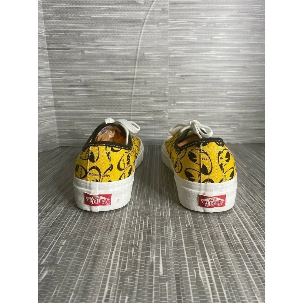 Vans Mens Authentic 44 Mooneyes Skate‎ Shoes Yellow 721454 Low Top 7.5M New